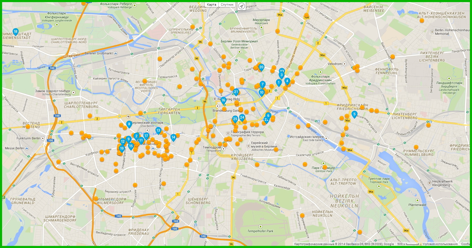 Карта берлинского зоопарка
